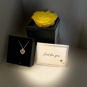Eternal Rose Gift with a Necklace